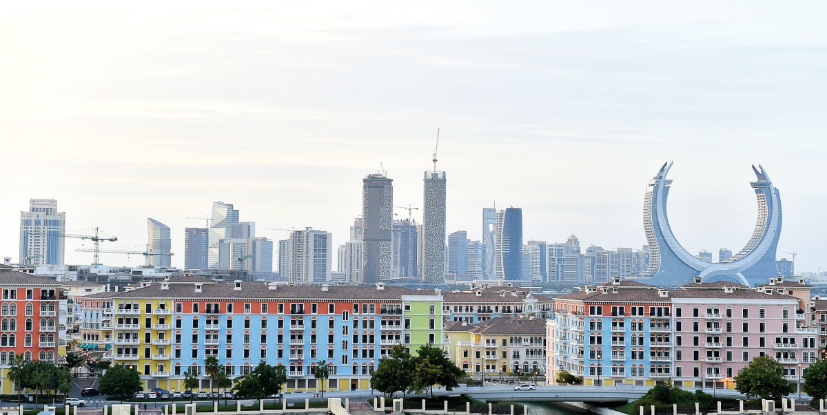 A general view of the fiancial district in Lusail, Qatar.