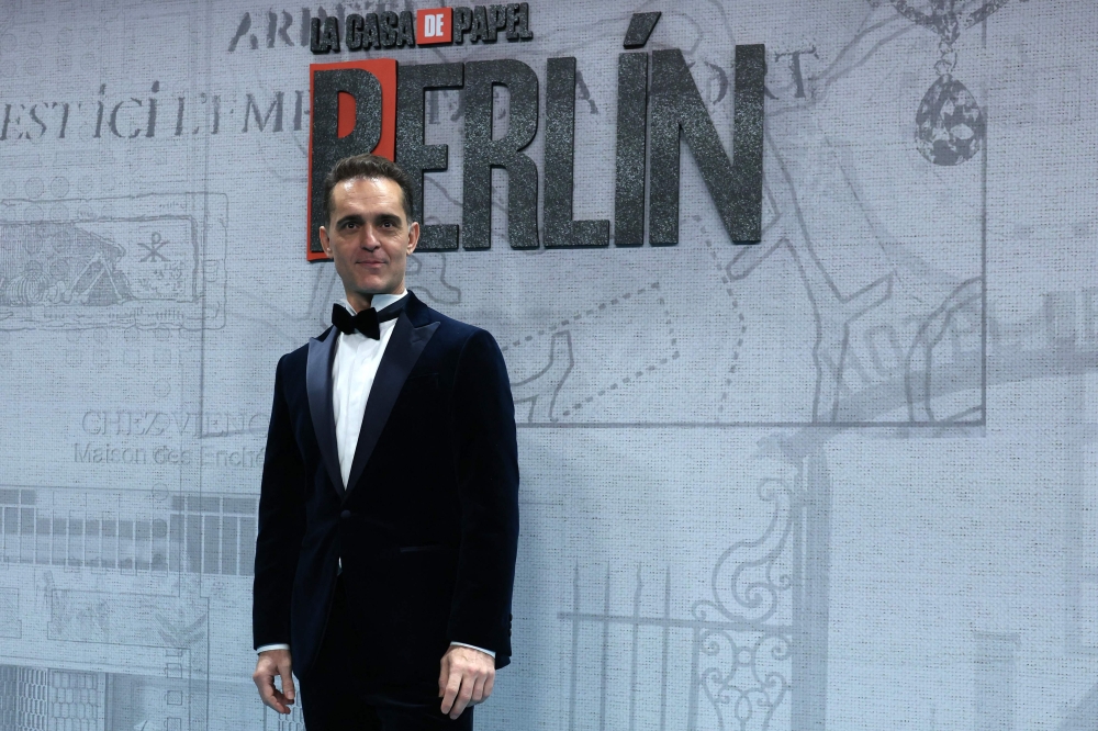 Spanish actor Pedro Alonso poses during a photocall of Netflix 