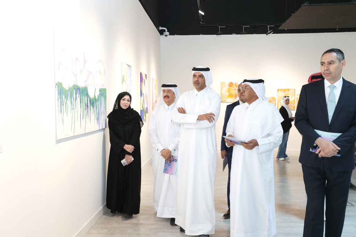 Officials and guests at the opening of the exhibition.