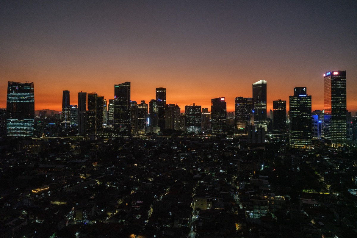 Buildings pictured during sunset in Jakarta, Indonesia. AFP file photo.