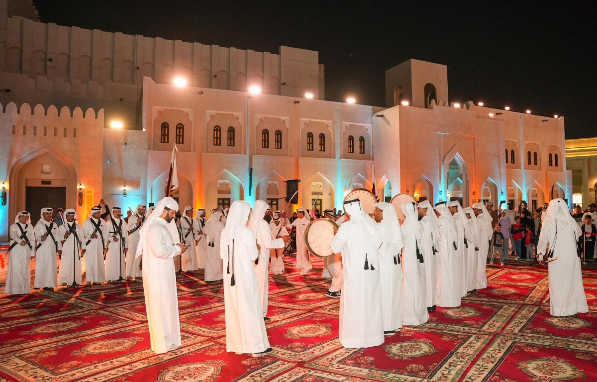 People perform Ardha as part of the activities of Katara.