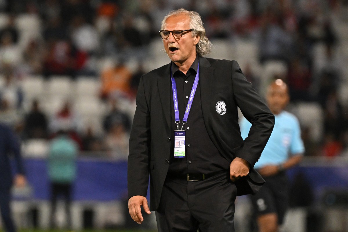 Tajikistan's Croatian coach Petar Segrt looks on during the Qatar 2023 AFC Asian Cup Group A football match between Tajikistan and Lebanon at the Jassim bin Hamad Stadium in Doha on January 22, 2024. (Photo by HECTOR RETAMAL / AFP)