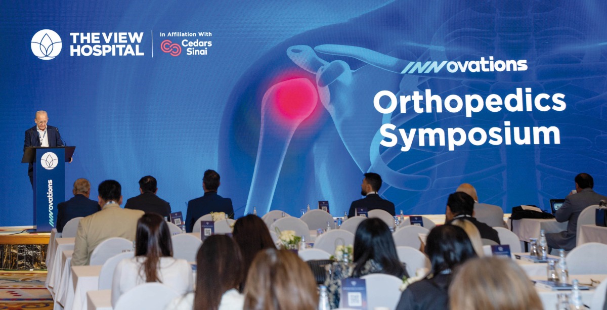 Participants at the Innovations in Orthopedics Symposium held yesterday at the Equestrian Club in Doha.