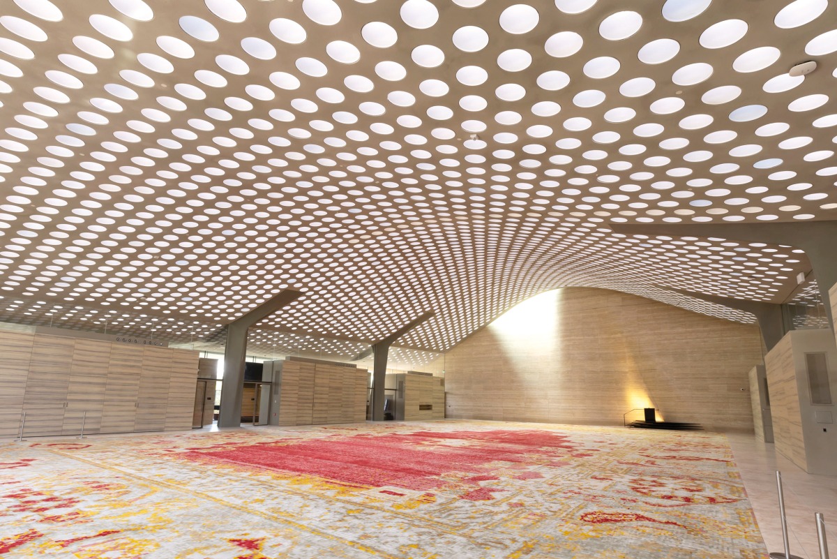 A view of the mosque at the Al Mujadilah Center and Mosque for Women