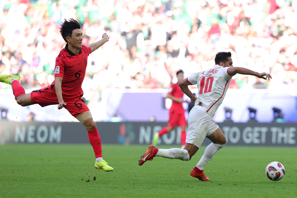 South Korea’s Hwang In-beom in action during the Group E match against Jordan, in this January 20 file photo. AFP