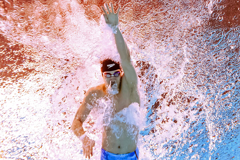 China’s Zhanle Pan competes during the 2024 World Aquatics Championships at Aspire Dome in Doha. AFP