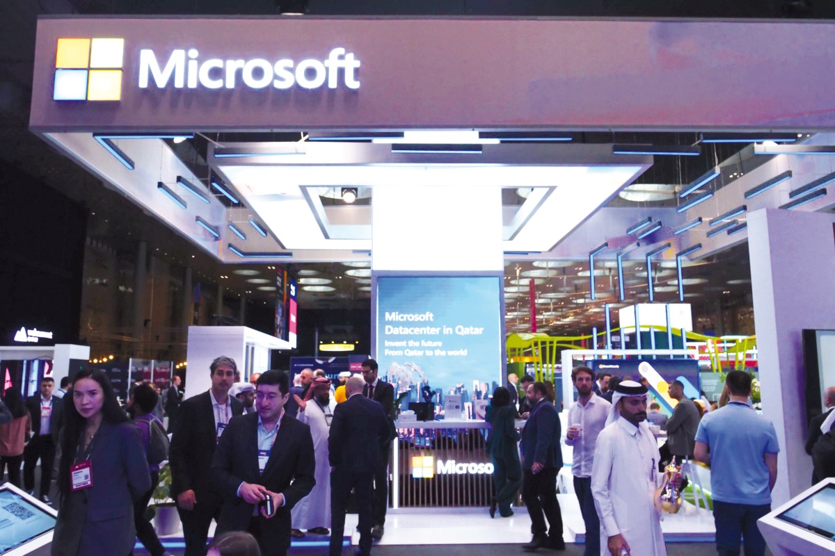 Microsoft booth at the Web Summit Qatar.