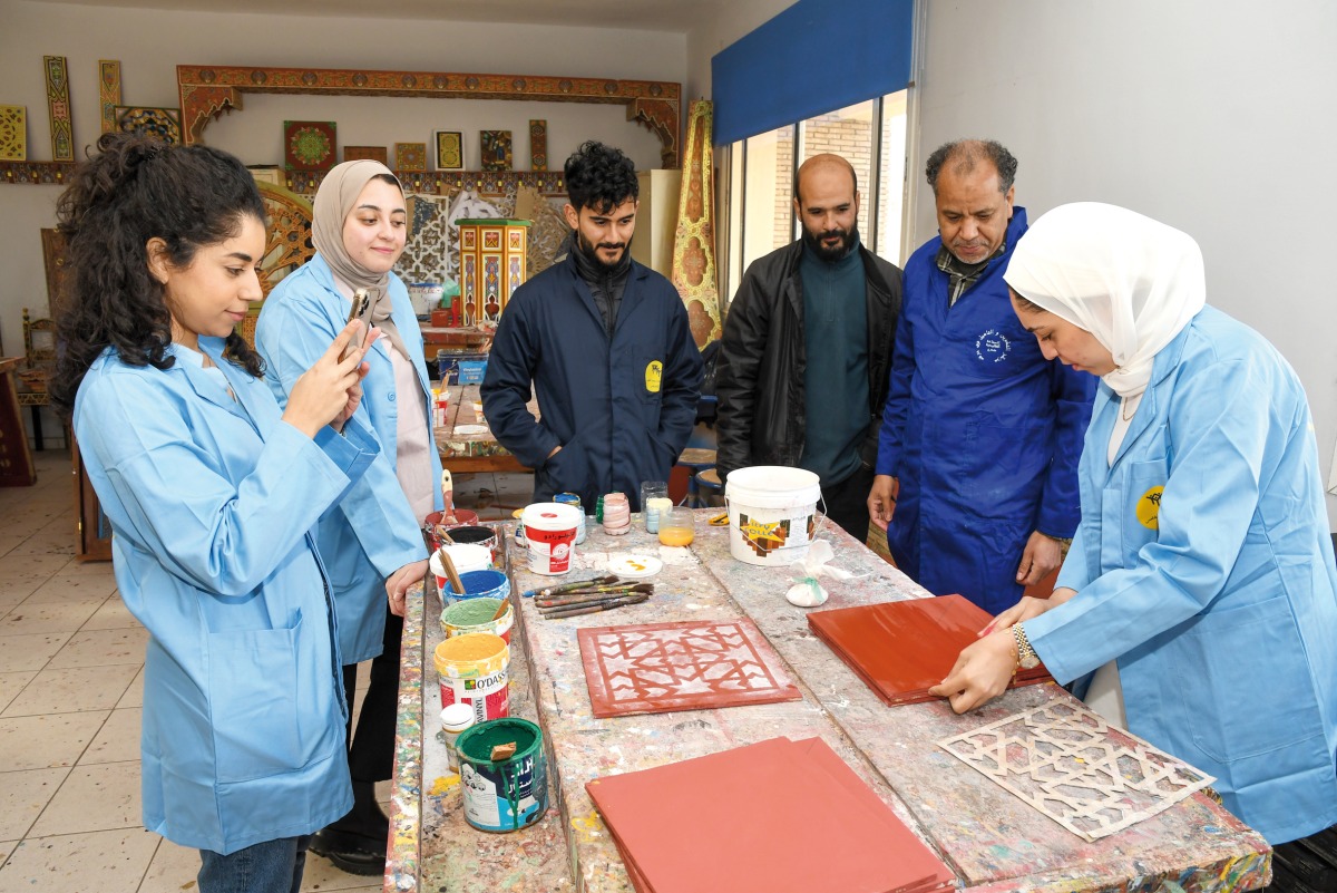 Designers from Qatar in Morocco working with local artists.