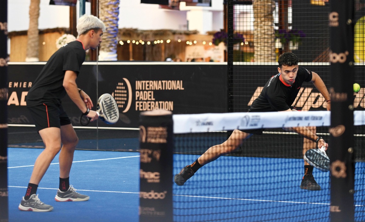 Action during the opening day of Ooredoo Qatar Major yesterday.