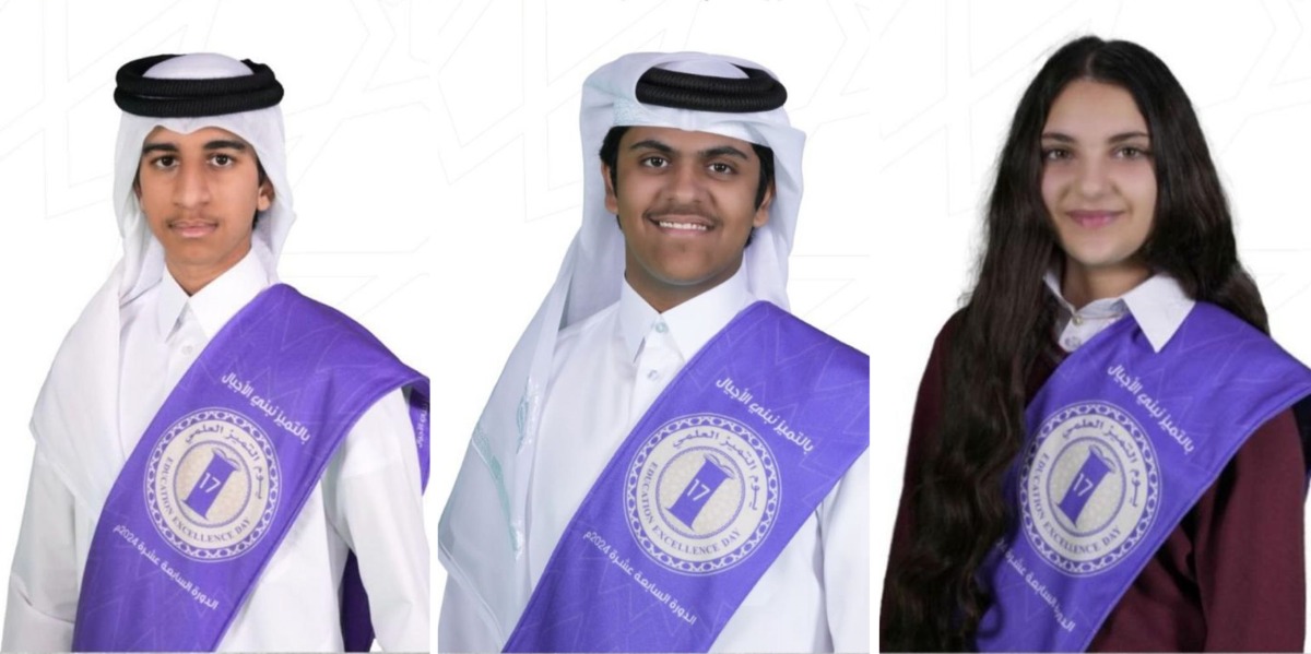 From left: Mohammed Mahmoud Al Hail, Abdulla Hilal Al Mohannadi, and Ghalia Saoud Al Darwish