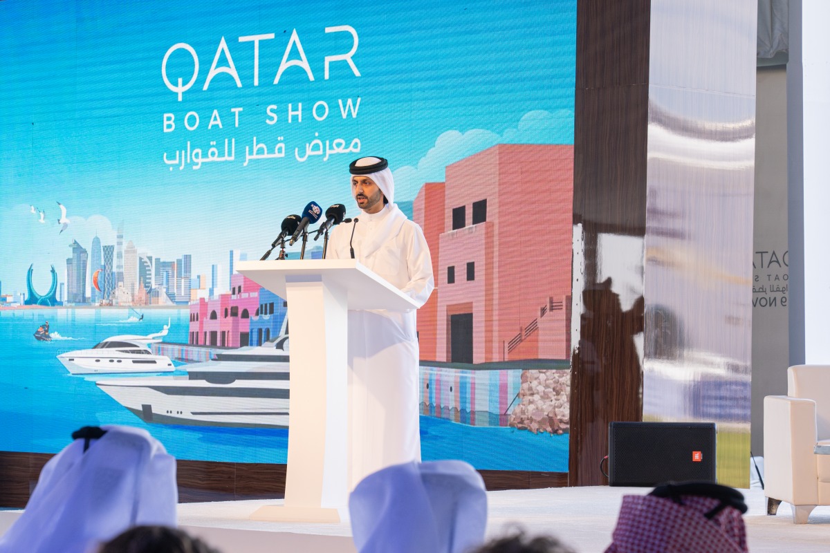 Old Doha Port CEO, Eng. Mohammad Abdulla Al Mulla speaking during the press conference. 