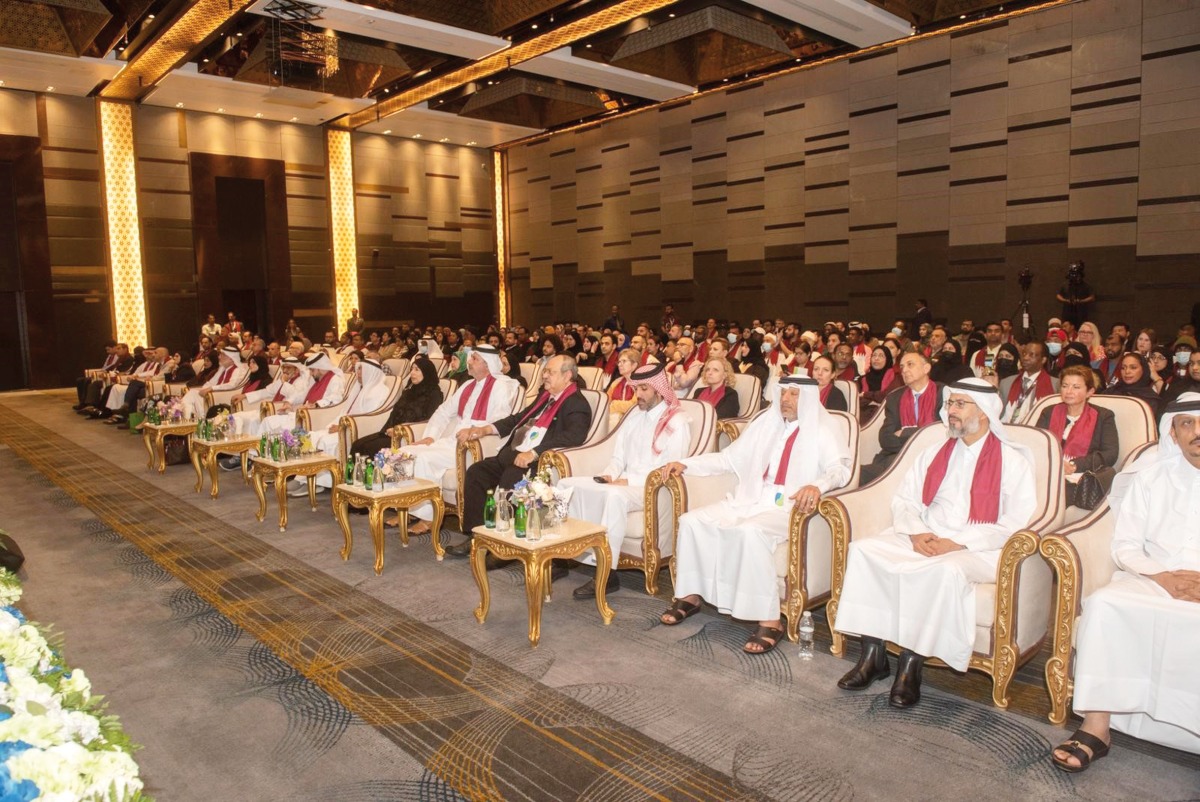 Minister of Public Health H E Dr. Hanan Mohamed Al Kuwari and other officials at the event. 