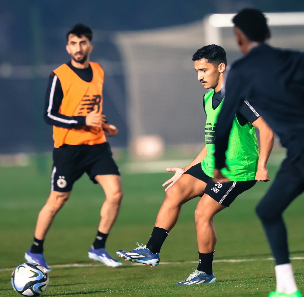 Al Sadd players during a training session.