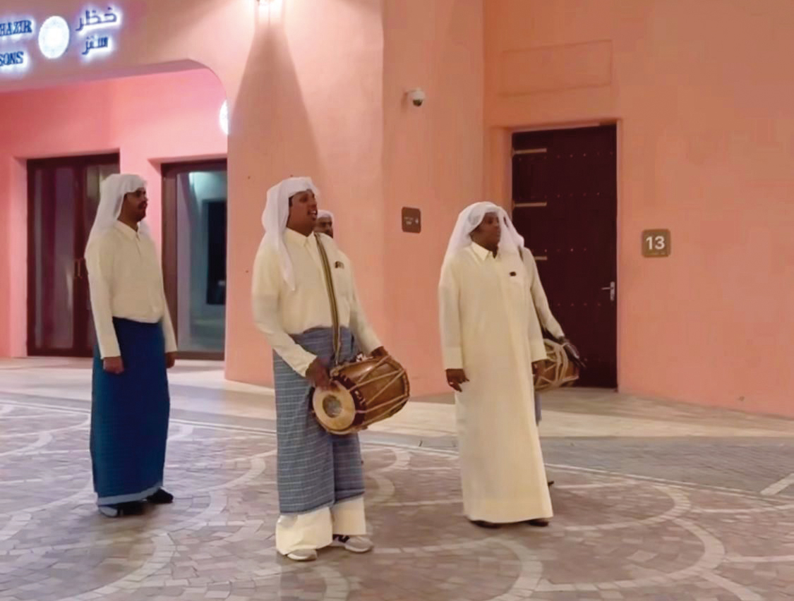 The Musaheratis or Ramadan drummers roaming around the Old Doha Port.