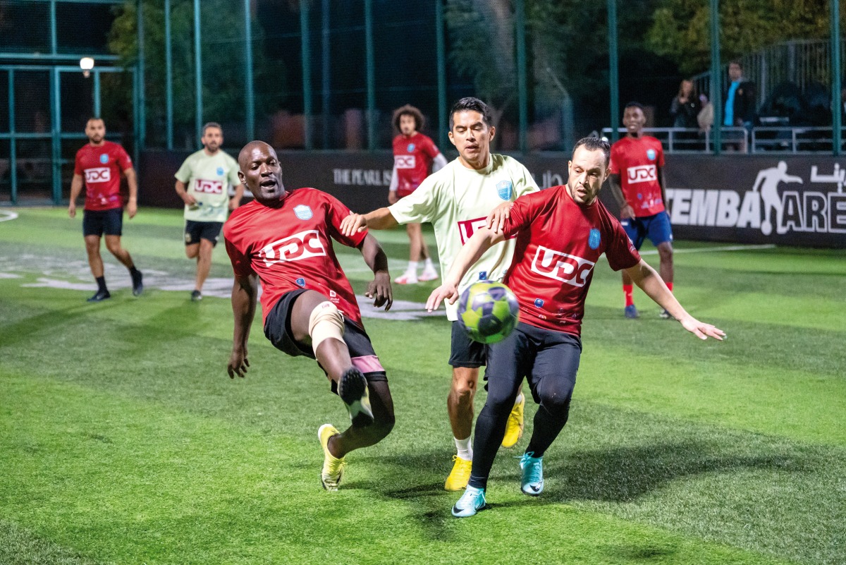 Players during the football tournament.