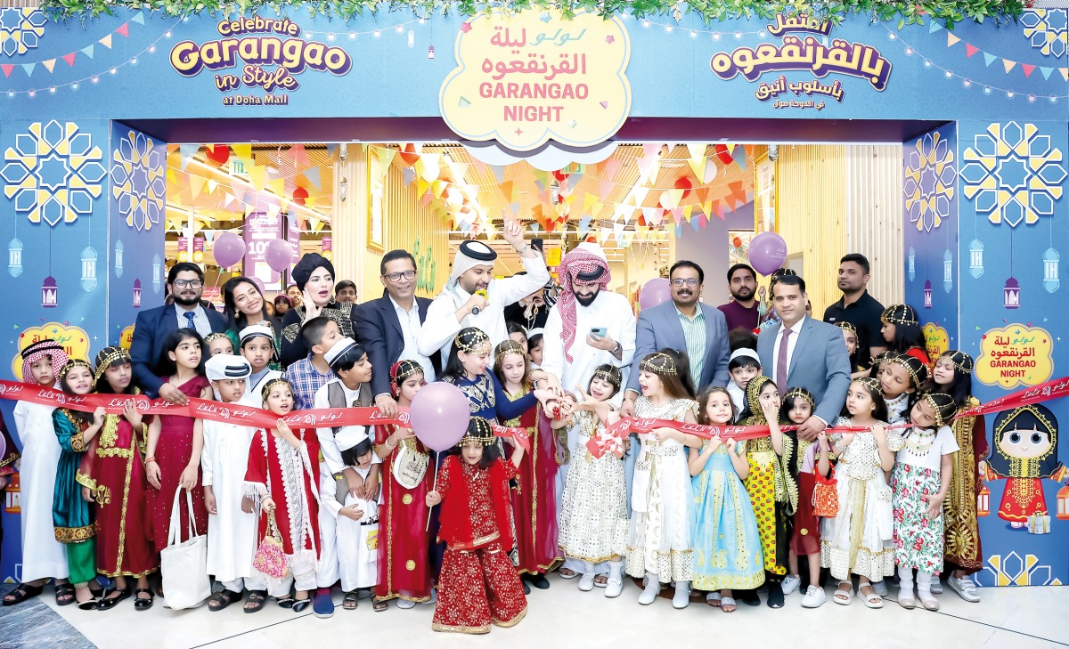 Children take part in Garangao celebrations at Lulu Hypermarket, Doha Mall.  