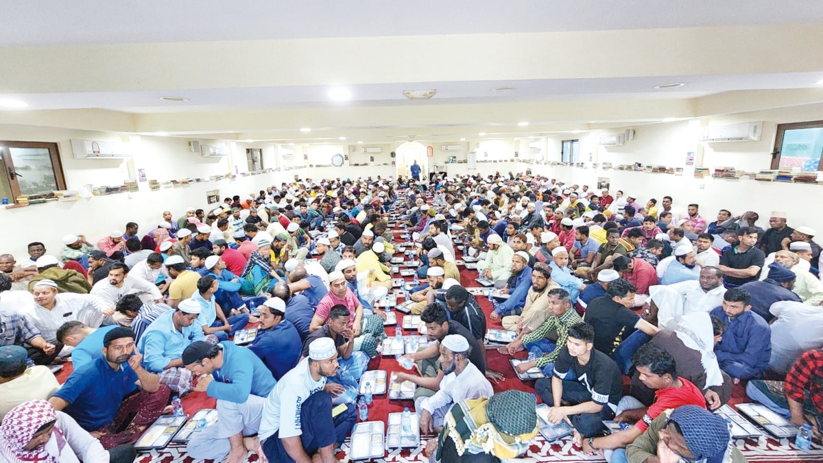 Participants during the Mega Iftar campaign.