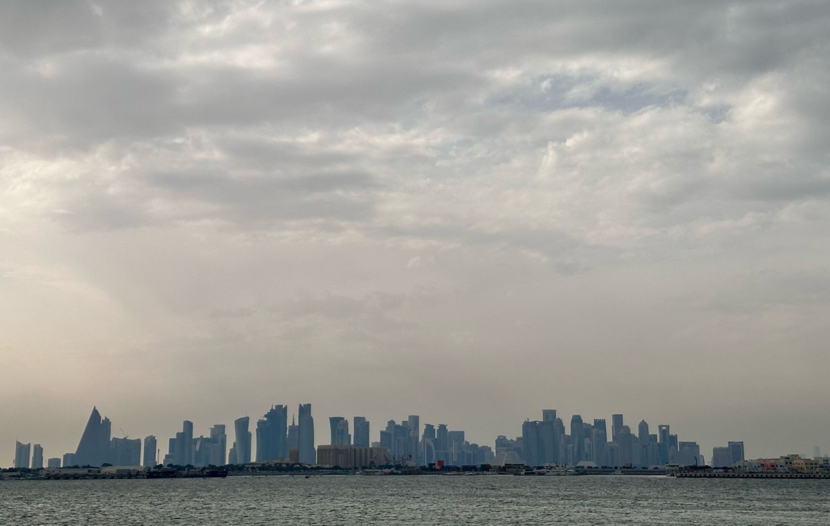 Clouds over West Bay Syline on Monday afternoon. Pic: Muhammad Shammas / The Peninsula