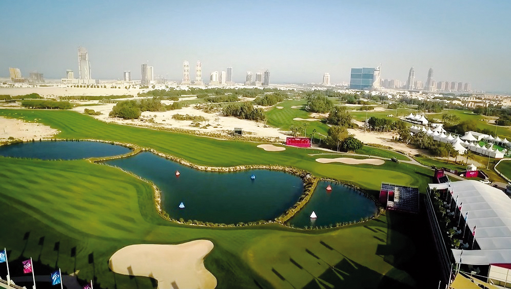 A view of Doha Golf Club which is hosting the 2024 WAGR Qatar Open Amateur Golf Championship.