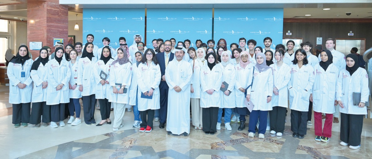 Weill Cornell Medicine-Qatar students during their visit to Aspetar