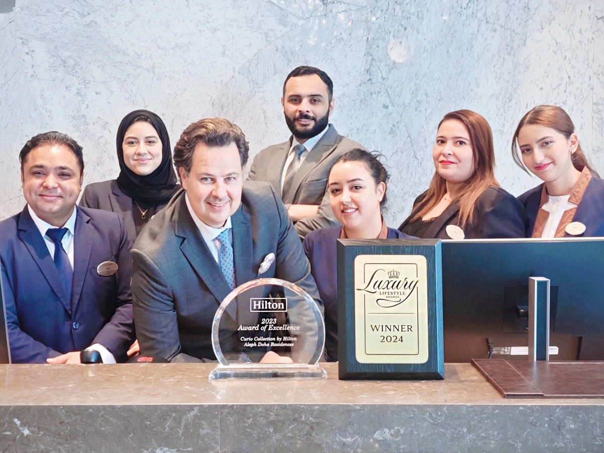 Aleph Doha FO Team during the Luxury Lifestyle Awards event.