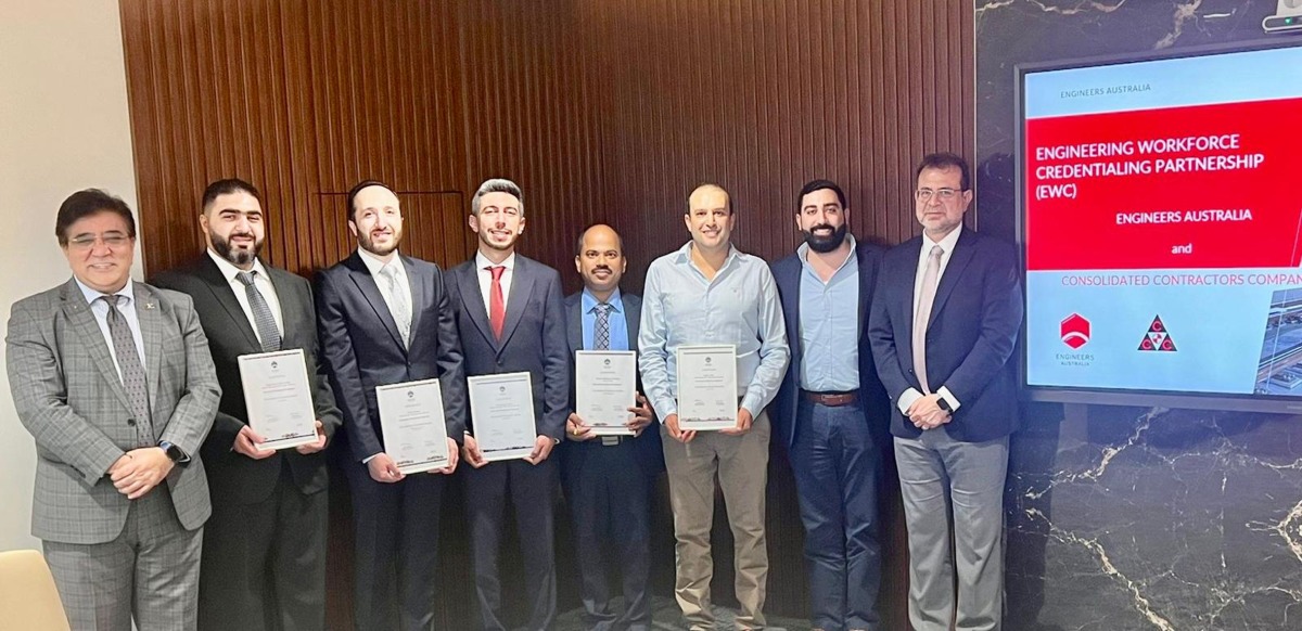 From left: Asif Rahmany, Majid Arafeh, Tarek Khaleel, Mohammad Assaf, Sachin Mondkar, Hatim Hajri, Ibrahim Al Khatib, and Oussama El Jerbi.