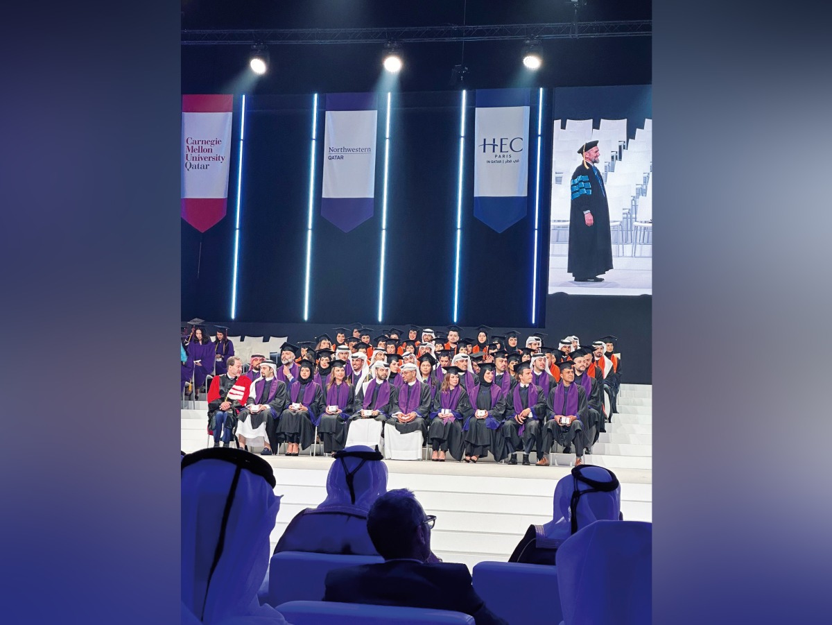 HEC Paris in Qatar graduates at the convocation ceremony. 