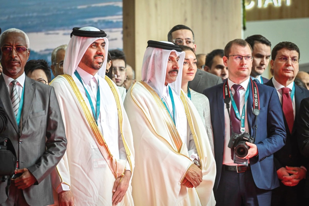 Undersecretary of the MoCI Mohammed bin Hassan Al Malki (second left) and other officials at the opening ceremony.