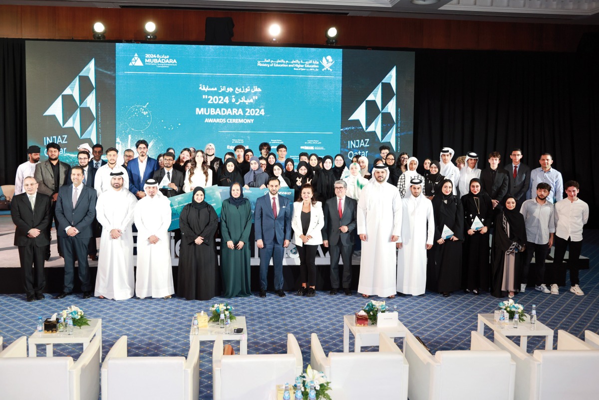 Participants during INJAZ Qatar’s Mubadara Awards ceremony 2024.