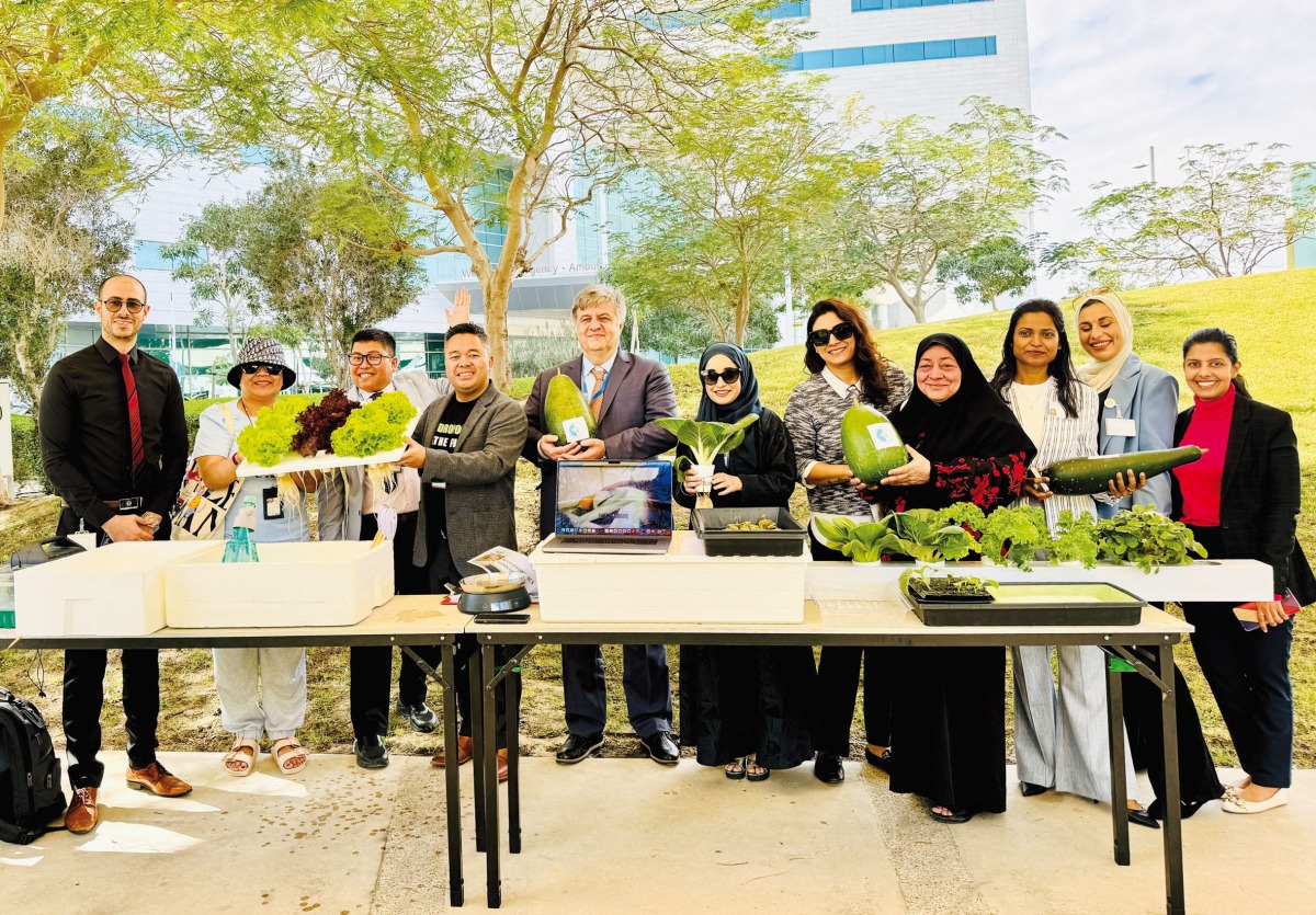 Ambulatory Care Center Executive Director for Clinical Services, Khadija Khalid Mohammed (sixth from left), Resource speaker Jeacim Francis Adaya (fourth from left) with participants from the Ambulatory Care Centre.
