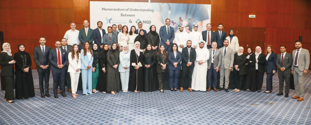 Representatives of Qatar Cancer Society and MSD GCC during the event. 