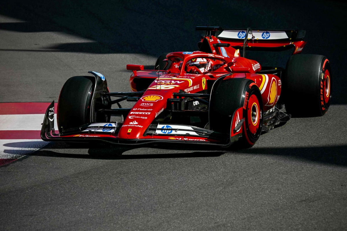 Ferrari's Monegasque driver Charles Leclerc competes during the qualifying session of the Formula One Monaco Grand Prix on May 25 2024 at the Circuit de Monaco, on the eve of the race. (Photo by NICOLAS TUCAT / AFP)