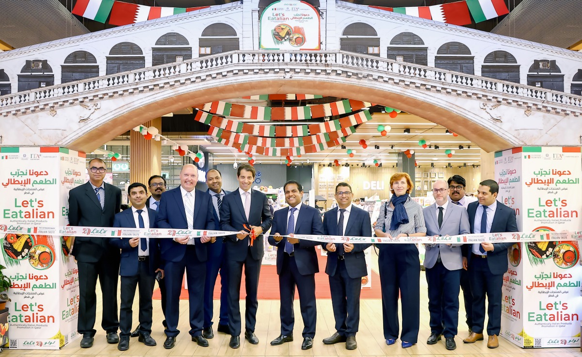 Ambassador of Italy to Qatar H E Paolo Toschi and Director of Lulu Group International Dr. Mohamed Althaf inaugurating the festival at the Lulu Hypermarket Pearl Qatar branch.