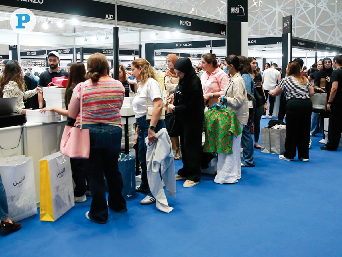 Visitors at the Qatar Outlet Exhibition at DECC yesterday. Pic: Rajan Vadakkemuriyil