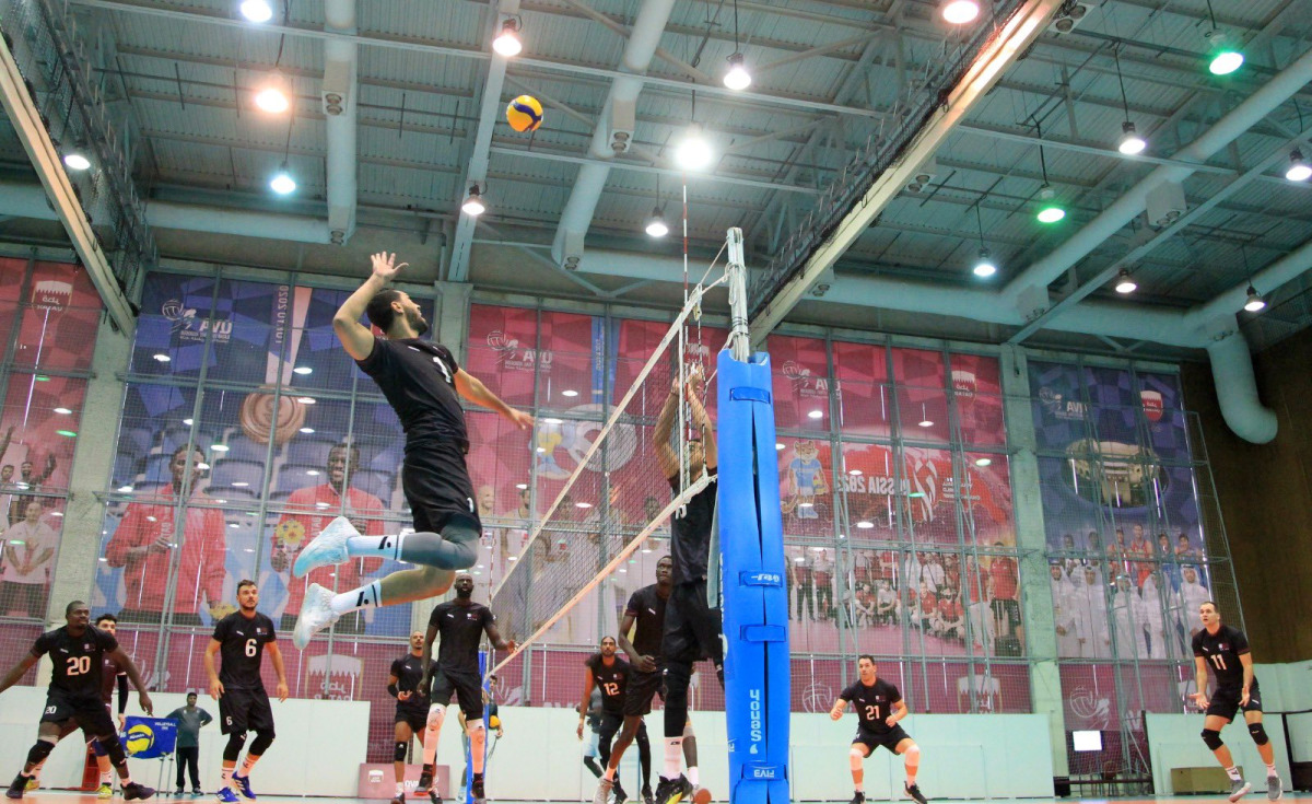 Qatar’s players during a training session as they prepare for the 2024 Asian Men’s Volleyball Challenge Cup. 