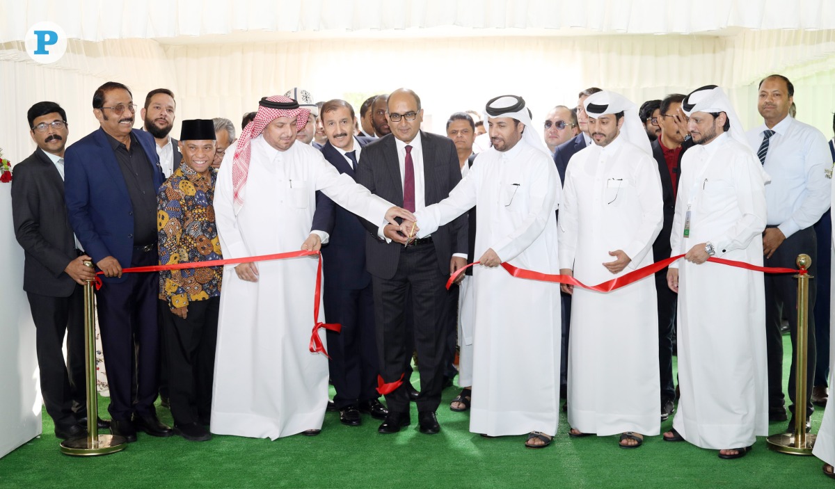 Director of Protocol at the Ministry of Foreign Affairs H E Ambassador Ibrahim Yousif Abdullah Fakhroo, Ambassador of India to Qatar H E Vipul, and Managing Director of Private Engineering Office H E Nasser Rashid Al Naimi inaugurating the festival at Souq Waqif yesterday. Pic: Salim Matramkot/The Peninsula