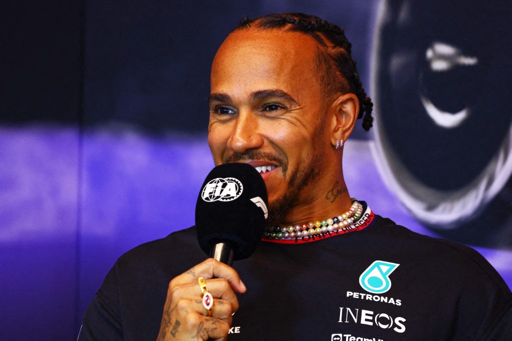 Lewis Hamilton of Great Britain and Mercedes attends the press conference during previews ahead of the F1 Grand Prix of Canada at Circuit Gilles Villeneuve on June 06, 2024 in Montreal, Quebec. Photo by CLIVE ROSE / GETTY IMAGES NORTH AMERICA / Getty Images via AFP