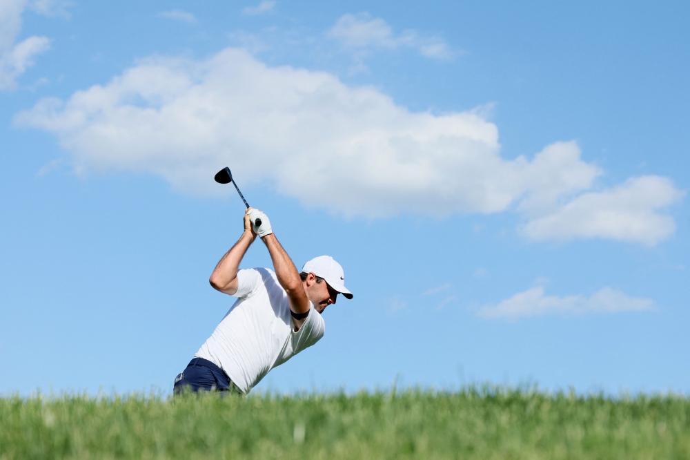 Scottie Scheffler of the US plays his shot from the 18th tee during the second round of the Memorial Tournament presented by Workday at Muirfield Village Golf Club on June 07, 2024 in Dublin, Ohio. Andy Lyons/Getty Images/AFP