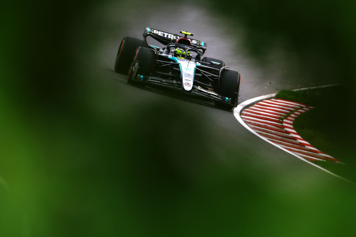 Lewis Hamilton of Great Britain driving the (44) Mercedes AMG Petronas F1 Team W15 on track during final practice ahead of the F1 Grand Prix of Canada at Circuit Gilles Villeneuve on June 08, 2024, in Montreal, (Photo by Mark Thompson / GETTY IMAGES NORTH AMERICA / Getty Images via AFP)