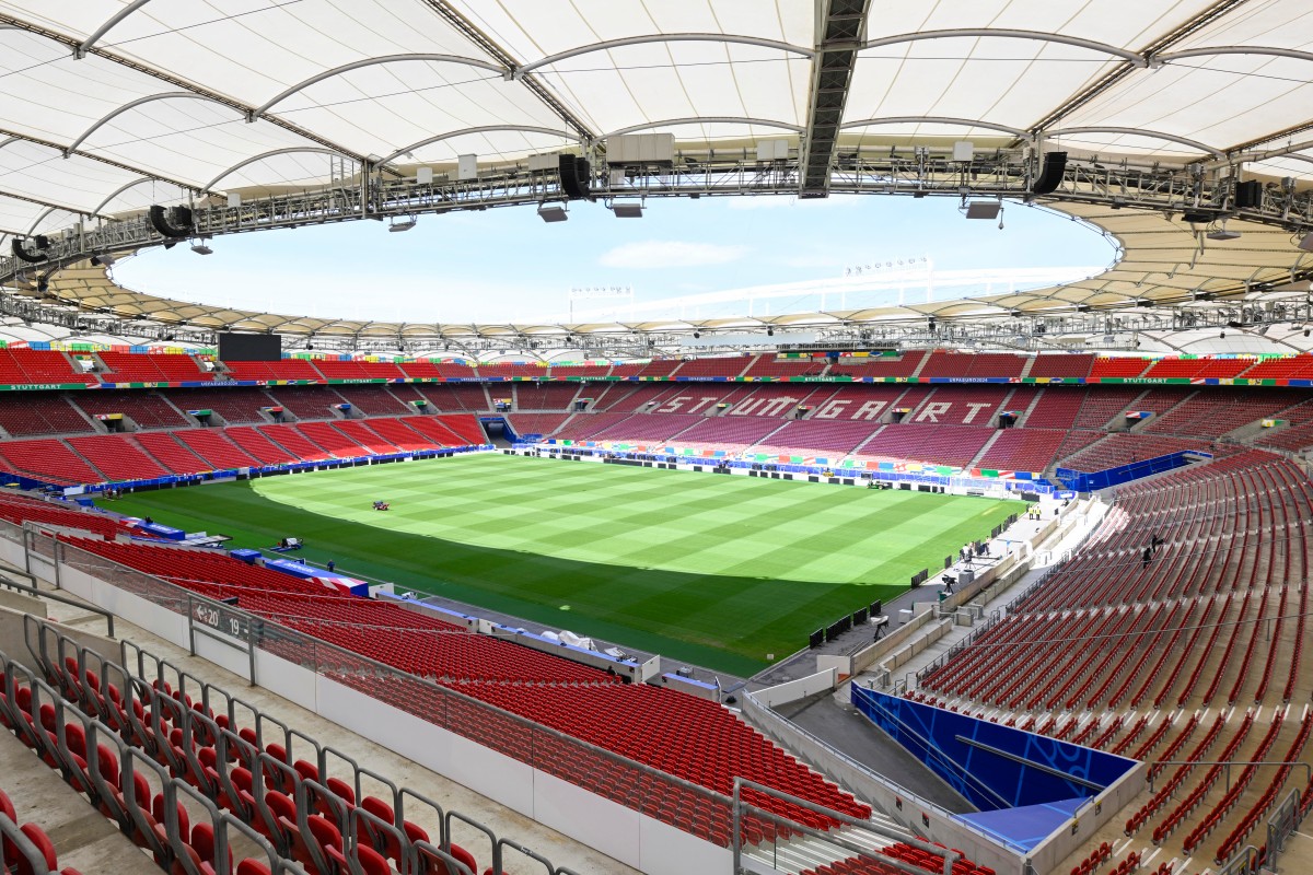 The Stuttgart Arena is pictured during the 