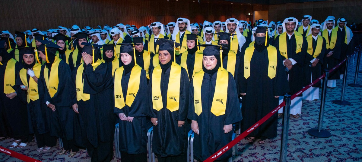 The newly graduated students at the ceremony.