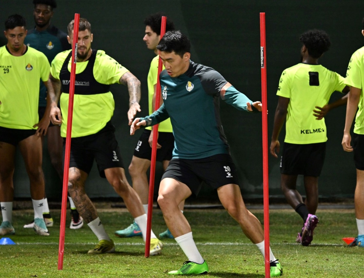 A file photo of Al Gharafa training session.