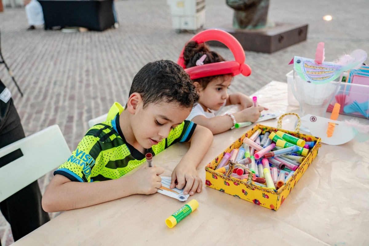 Children engage in an activity during a summer camp at Katara Cultural Village recently. 