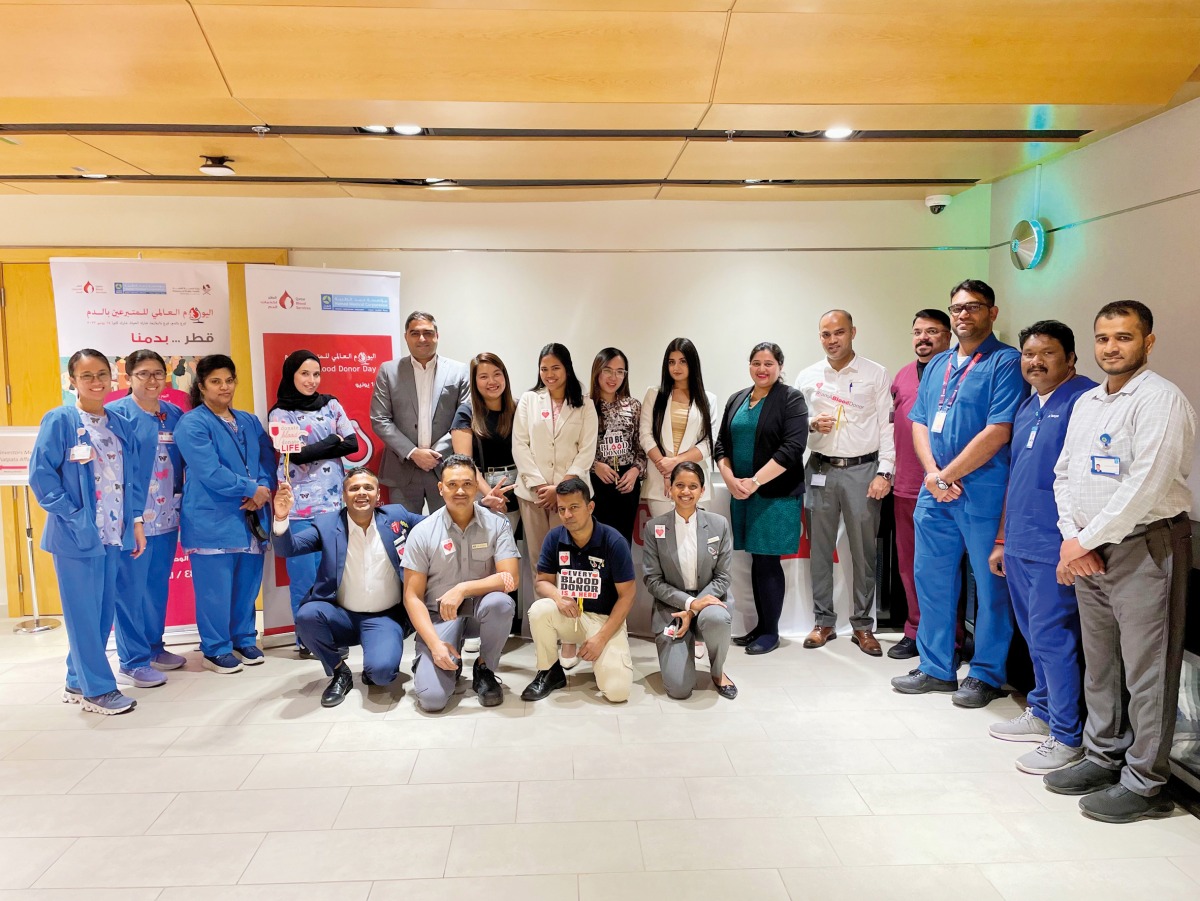 Participants during the blood donation event.