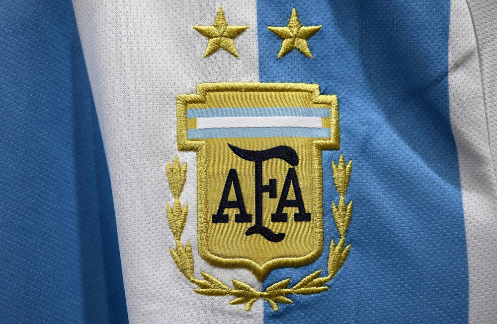 Jersey of the Argentina national football. AFP file photo by Franck Fife