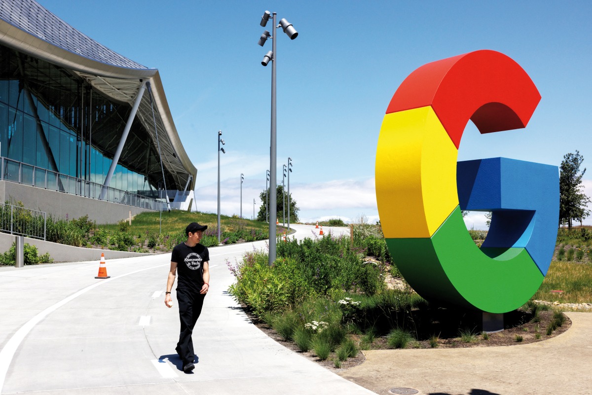 A file photo of an exterior view of building BV100, during a tour of Google’s new Bay View Campus in Mountain View, California, US. 