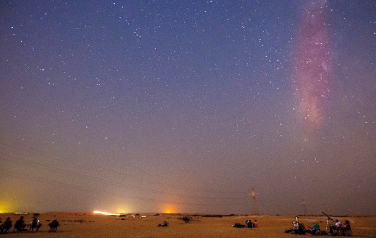 Perseid meteor shower gazing at Al Kharrara in Al Wakrah.  Pic by Muhammed Sherin