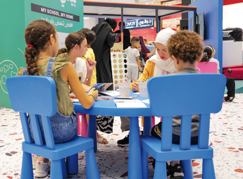 Participants during a back-to-school campaign.  