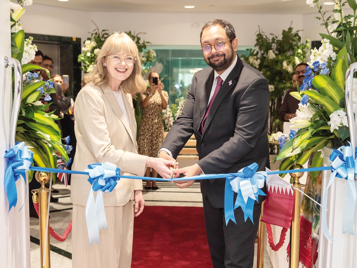 British Ambassador to Qatar H E Neerav Patel and Founder of British International Dental Centre Dr. Sarah Aalders inaugurating the centre.