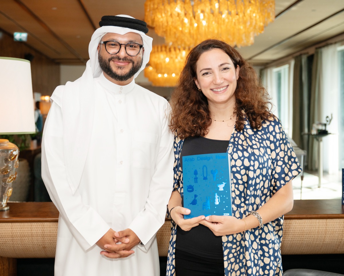 Deputy Director of Programming and Partnerships of Design Doha, Fahad Al Obaidly (left) and the editor Rana Beiruti.